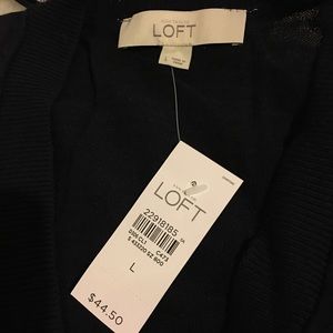 LOFT Navy blue short sleeve cardigan. NWT